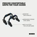 Support de barre de pompes avec structure solide antidérapante, portable pour l'entraînement fitness à domicile, poignées de barres de pompes pour les exercices au sol. image 1