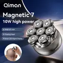Qiman8010Pro Head Shavers for Bald Men 7D Floating Wet & Dry Electric Razor for Bald Heads with LED Smart Display & Type-C Charging for Hair/Face/Beard 150-day battery life three gears 10W image 0