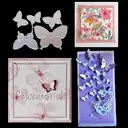 Creative for Butterfly Metal Cutting Dies Stencil Scrapbooking Embossing Tool Paper Cards Album Decoration，Five butterflies image 1