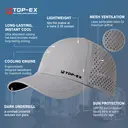 TOP-EX Casquette respirante en mesh, séchage rapide, effet rafraîchissant taille M/L - Gris image 2