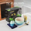 TEANAGOO Kit matcha cérémonie avec fouet et bol, 7 pièces - Bleu dégradé image 2