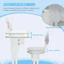 HOMCOM Kids Desk and Chair Set Adjustable Height Study Table Set w/ Drawer, Book Stand, Pen Slot - Grey image 3