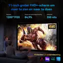 TABWEE T90-tablet 11 inch, Android 16, 24 GB (8+16) RAM + 128 GB ROM (2 TB TF), 5G, wifi, inclusief stylus/muis/toetsenbord, 8000 mAh/16 MP + 8 MP/Widevine L1/Gemini AI image 2