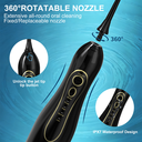 Sunluxy Wireless Portable Water Flosser – 140PSI Strong Water Pressure, 5 Modes, 360° Rotatable Nozzle, 300ml Large Tank, 40-Day Battery Life, Equipped with 4 Types of Nozzles, F5 Black image 5