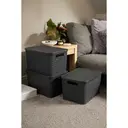 Strata Large Urban Store Basket with Lid Charcoal Grey 24L image 4