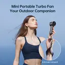 JISULIFE Pro1S Turbo ventilateur portable à écran LED - Noir image 5