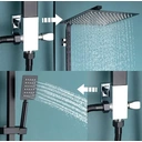 Auralum Système de douche en acier inoxydable, ensemble de douche pluie, panneau de douche de massage avec douchette à main image 1