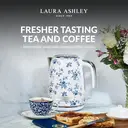 VQ Laura Ashley Retro Jug Kettle, 1.7L, Rapid Boil, Hand-Applied China Rose Print, Vintage, Stainless Steel, Blue Floral - VQSBPKK278LACR image 5