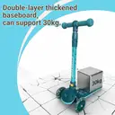 Neuleb 3 Wheel Foldable Kids Scooter with Light Up Wheels, Adjustable Height Handlebar, Lean-to-Steer, Anti-Slip Deck, Toddler Ride On Toy for Boys & Girls Ages 3-10, Green image 7