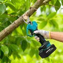 Flora Guard Sécateur électrique sans fil 35 mm – 2 batteries de 3000 mAh et chargeur 1 A, diamètre de coupe de 35 mm, pour branches épaisses et arbres image 6