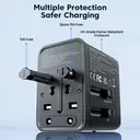 toocki Universal Travel Adapter 30W PD Fast Charger Adapter – International Power Adapter with 1 USB-A & 2 USB-C Ports – Plug Adapter for EU, UK, US, AUS image 5