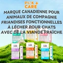 PINK+CARE Friandises saveur poulet & herbe d’orge sans additifs, sans céréales et sans soja pour chats – 20 × 15 g  image 1