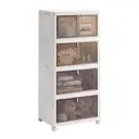 Vilscijon 4-stufige extra große klappbare Aufbewahrungskommode - stapelbare Organizer-Box für Snacks, Bücher, Sneaker & mehr, geeignet für Schlafzimmer & Büro image 0
