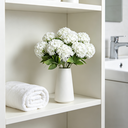 Yuejia 1Pc 13in/33cmArtificial 7-Head Hydrangea Silk Flower Silk Flower Living Room Bedroom Wedding Flower Arrangement Artificial Flower Decoration(white) image 5