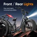 URLIFE Vélo électrique adulte 20 pouces, Tout-terrain pneus larges montagne et越野, Avec écran LCD couleur, Batterie amovible e image 7