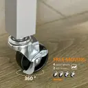 HOMCOM Kitchen Trolley Utility Cart on Wheels with Rubberwood Worktop, Towel Rack, Storage Shelves & Drawer for Dining Room, Grey image 4