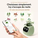 Cadeau d'été pour embellir votre intérieur – Pot de plante intelligent IA Ivy, interaction par expressions faciales, entretien intelligent des plantes, décoration pour personnes occupées, exprime les émotions de la plante (vert menthe) image 6