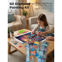 JU7CER Adult 5D Diamond Painting Kit - Colorful Tree of Life | Beginner-Friendly Crystal Cross Stitch 12×12 Inches (30×40cm) image 2