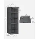 Hanging Closet Organizer, 30x30x90cm, Set of 2, Grey image 6