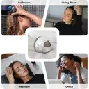 Breo Portable Mini Scalp Massager – IPX7 Waterproof Rechargeable Head Massager for Scalp Relax, Stress Relief Tool with Bamboo Wood Charging Base, Removable Massage Nodes (Silver with Base) image 6