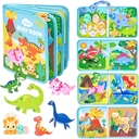 JoyCat Dinosaur Busy Book Quiet Travel Activity Board for Toddlers Aged 2-5 1 Set image 0