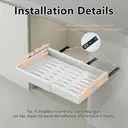 VIVREAL Extendable Storage Rack – 2 White Small Drill-free Pull-out Basket， Stainless Steel， Adjustable 12.6–20.5 in， Easy Installation， S32W*2, New Year Sale , Top gift picks image 8