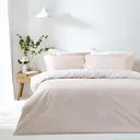 Yard Fitted Sheet Hebden Stripe 100% Cotton Blush Single image 1