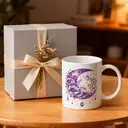 Alphynix 1pc 11oz White Mug with Celestial "Stay Wild Moon Child" Quote & Purple Crystal Moon Design, Mystical Zodiac Christmas or Thanksgiving Gift image 4