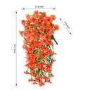 Yuejia Lot de 4 bouquets suspendus de fleurs artificielles en soie liseron orange - 75 cm image 2
