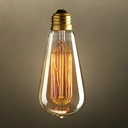 Homary 4W LED Edison Bulb E27 Vintage A-Shape Brass Equivalent to 40W Edison Incandescent Bulb image 2