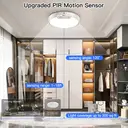 Homelist New Upgraded Motion Sensor Ceiling Light with 3 Color Temperatures, 8 Inch 500LM LED Ceiling Light with Remote, 8000mAh Rechargeable Battery Powered Dimmable Sensor Light for Bathroom, Garage, Shed, Loft, Hallway, Stair image 3