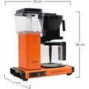 Moccamaster KBG Select Filter Coffee Machine, Handmade in the Netherlands, Retro Design, 1.25 Litres, Orange - 53817 image 1