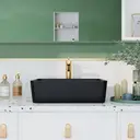 DeerValley Bathroom Sink Basin, Rectangular Bathroom Vessel Basin, Ceramic Cloakroom Hand Wash Basin for Bathroom 47.5 x 37.5 x 13cm image 2