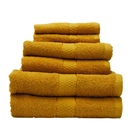 Thread & Loom Towel Set 2 x Bath Towels, 2 x Hand Towels, 2 x Face Cloths Mustard image 0