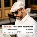 TOP-EX Casquette gavroche en lin 100 % pour homme, intérieur en coton, taille M/L - Noir image 4