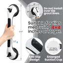 TAILI Shower Grab Bar 2 Pack Suction Grab Bars for Bathtubs and Showers, Heavy Duty Shower Handle Removable Shower Handrails for Seniors and Elderly, Bathroom Safety Grip No Drilling Waterproof, Black image 4