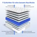 GTIMEX 7-Zonen-Taschenfederkernmatratze mit Spannbettlaken, 160 x 200 cm, 22 cm hoch, H3, atmungsaktiv, Rückenstütze, orthopädisch image 5