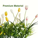Yuejia 19Pcs 13in/33cmOutdoor Artificial Bushes, Artificial Tulips Flowers Greenery Shrubs Faux Greenery for Outdoor Garden Patio Front Porch Yard Decor image 7