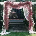 Yuejia Lot de 2 guirlandes de plantes artificielles en soie - 170 cm  image 0