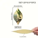 WhereHike Lot de 10 stickers miroir muraux en PVC Gouttes d’eau dorées - 20 x 10,5 cm image 3