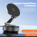 ATSHARK K003B Support de téléphone magnétique à ventouse pour voiture, fixation puissante avec angle réglable image 5