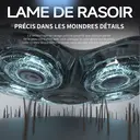 komingdon Rasoir électrique pour homme, tête de rasoir, étanche et rechargeable, Rasage sec et humide - Idéal pour le Rasage du crâne et des têtes chauves - Argent image 5