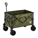 ochama Collapsible Compact Camping Wagon 200L Green, Extra Large & High Capacity, 400L Stackable Capacity, Dual Brake Off-Road Wheels, Space-Saving Storage, For Camping, Picnics, Vending & Moving image 9