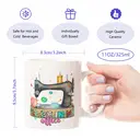 Alphynix 1pc 11oz White Mug with "I'LL BE IN MY office" Pun & Vintage Sewing Machine Design, Whimsical Christmas or Thanksgiving Gift for Crafters image 7
