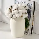 Yuejia Vase en céramique rustique blanc - 17,8 cm image 4