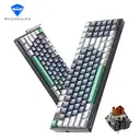 MACHENIKE K500-B94 Mechanische kabelgebundene Tastatur 90 %, QWERTY-US-Layout, braune Schalter, RGB, Grau image 1
