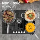 COOKER KING Stainless Steel Pans Set of 3 (8+10+12 Inch), Nonstick Frying Pans, Induction Pan Set, Chef's Pan, Skillets Dishwasher & Oven Safe, Stay-Cool Handles, Compatible with All Cooktops image 2