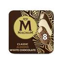 MAGNUM Bâtonnets glacés Classic Amandes et Chocolat blanc x8 572g image 0
