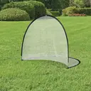 HOMCOM Cage de Football système Pop Up avec sac de transport et piquets de fixation dim. 247L x 203l x 201,5H cm noir et blanc image 1