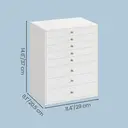 SONGMICSHOME  Jewellery Box, 8-Tier Jewellery Organiser with Drawers, Large Capacity, Jewellery Storage, Modern Style, Gift for Loved Ones, Cloud White image 4